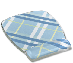 plaid gel mouse pad